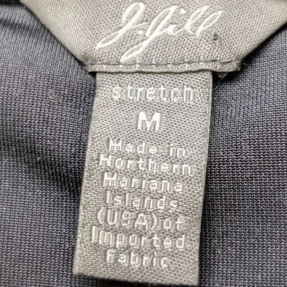 J. Jill Black Velvet Embroidered Top M Floral Whimsigoth Gothic Romantic Blouse - Picture 7 of 8